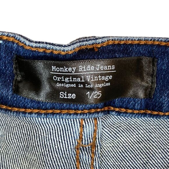 Monkey Ride Jeans Heritage Distressed Jeans. Size 1/25, NWT - Picture 4 of 9